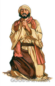 Kneeling Hebrew Man in Prayer