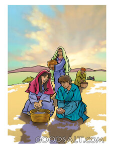 Gathering Manna in the Wilderness