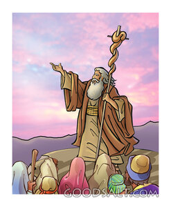 Moses Lifts the Bronze Serpent