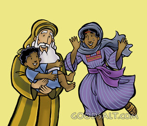 Abraham and Sarah Rejoice Over Isaac