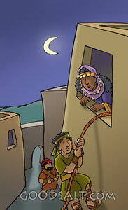 Rahab Lowers the Spies