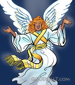 Joyful Angel with Open Arms