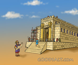 Solomon Oversees the Temple Construction