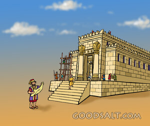 Solomon Oversees the Temple Builders