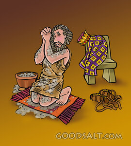 Job Praying in Ashes
