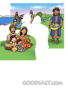 Jesus Feeds the Crowd