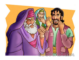 Healed Blind Man Before the Pharisees