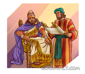 Shaphan Reads the Law to King Josiah