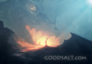 Large Dragon and Man