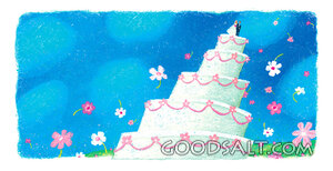 Leaning Wedding Cake