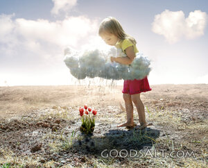 Little Girl and Cloud