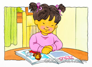 Little Girl Reading