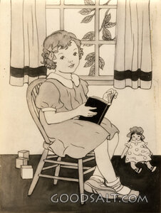 Little Girl Reading Bible
