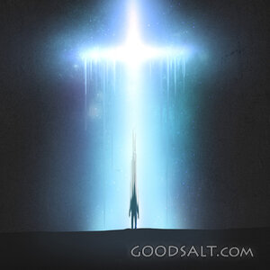 Man Fading Into Cross