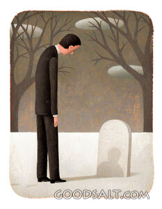 Man in Graveyard