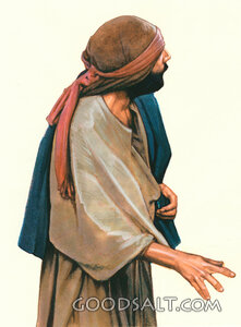Biblical Man Looking Aside