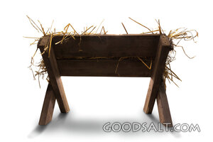 Manger on White Background