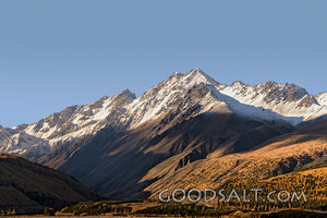 Snow-Crowned Mountain Valley