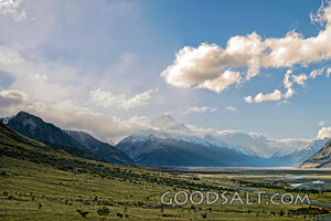Snow-Crowned Mountain Valley