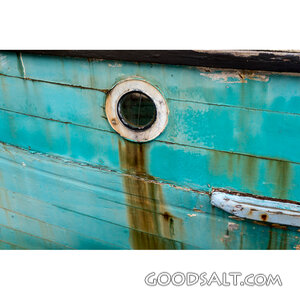 Weathered Boat Hull with Porthole