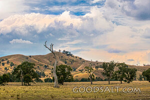 Hills Beneath Gathering Clouds