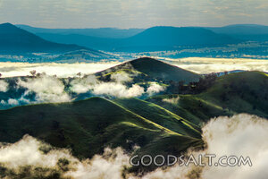 Morning Mist Over Green Hills