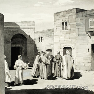 Men in Courtyard