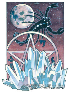 Scorpio Moon and Crystal Altar