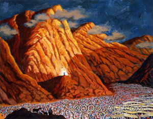 Moses and Israelites at Mount Sinai