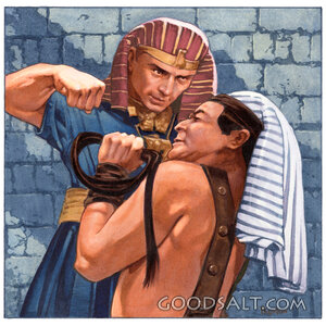 Egyptian Taskmaster Beating a Hebrew