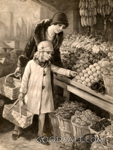 Mother and Child in Market