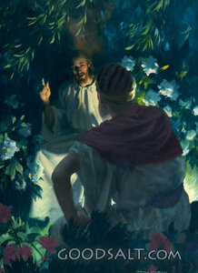 Nicodemus and Jesus in Garden