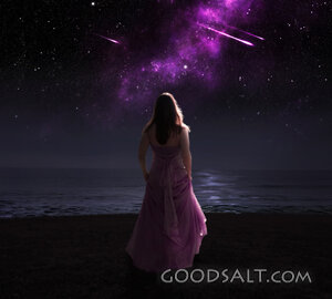 Night Sky With Woman
