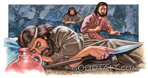 David Takes Saul’s Spear and Water Jug