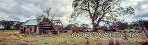 old wooden shed