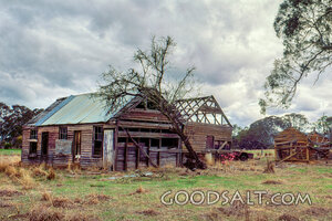 old wooden shed