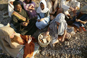 Bread Shared Among the Crowd