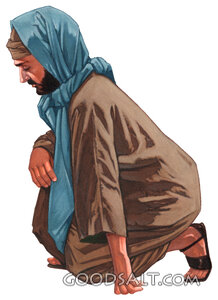 Kneeling Servant in Prayer