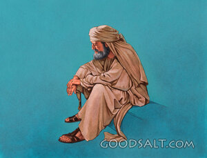 Seated Biblical Man in Reflection
