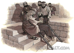 Peter and John Meet the Lame Beggar