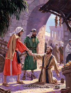 Peter and John Helping the Beggar