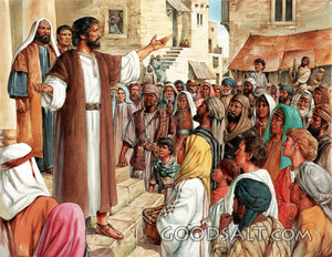 Peter Preaches at Pentecost