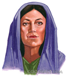 Veiled Biblical Woman Portrait