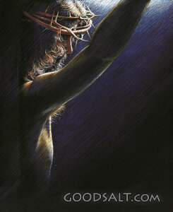 Right Side View of Jesus on the Cross