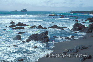 Rocky Oregon Coastline and Breaking Surf