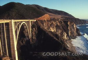 Coastal Bridge Over Rocky Shore