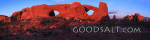 UTAH. Arches National Park. Panorama of North and South Wind