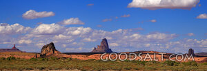 ARIZONA. Panorama of Agathla Peak "El Capitan" (7100 ft.) in
