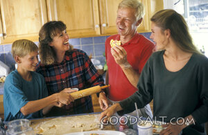Family Baking Together in the Kitchen