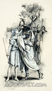 Saul Honors David for Slaying Goliath